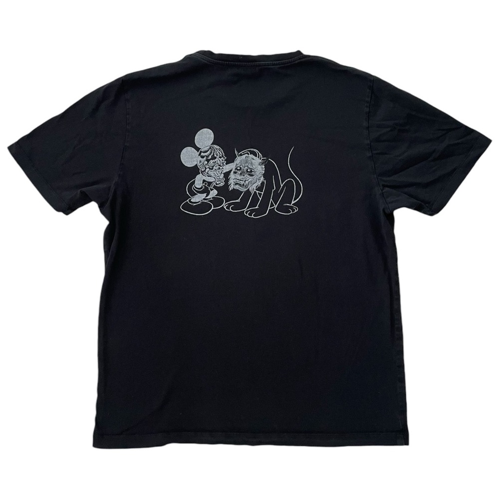 Tim Coppens T-Shirt Graphic Tee TC Disney Mickey Pluto Black Women’s Size XL